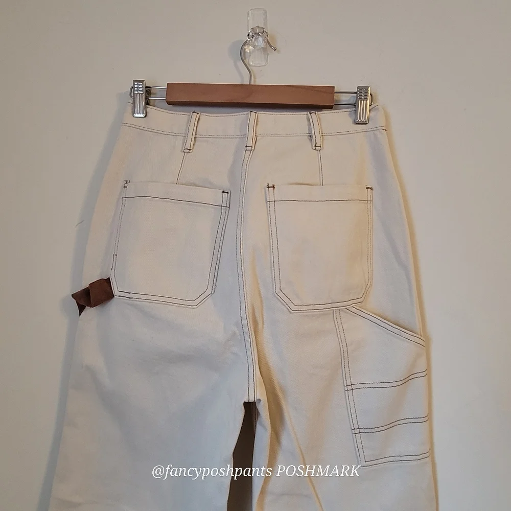 PACSUN carpenter pants size approx 29 color bone contrast thread detail - Picture 5 of 15